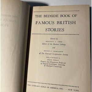 The Bedside Book Of Famous British Stories Edited By Bennett A Cerf HB 1940